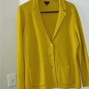 Beautiful deep lemon yellow sweater jacket